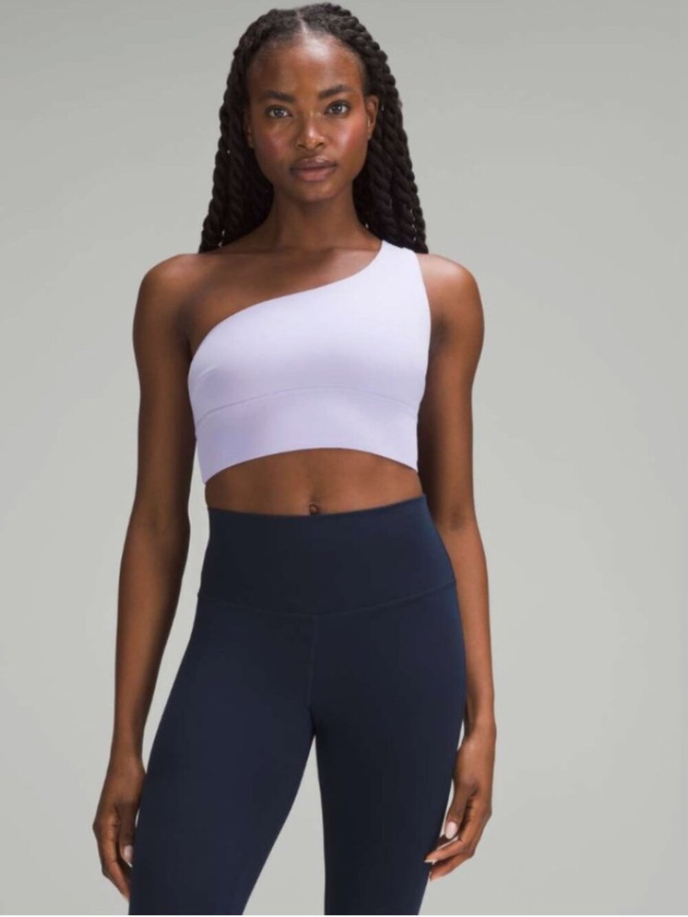 Lululemon Align Asymmetrical Bra C/D cup Size 8 Lilac Smoke